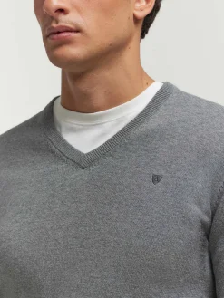 JERSEY V-NECK TRENDY GRIS