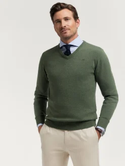 JERSEY V-NECK TRENDY VERDE