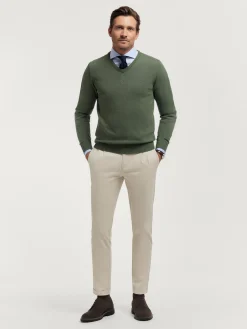 JERSEY V-NECK TRENDY VERDE