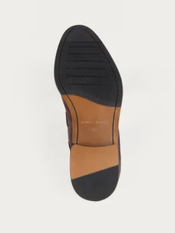 MOCASIN SERRAJE BORLAS MARRÓN