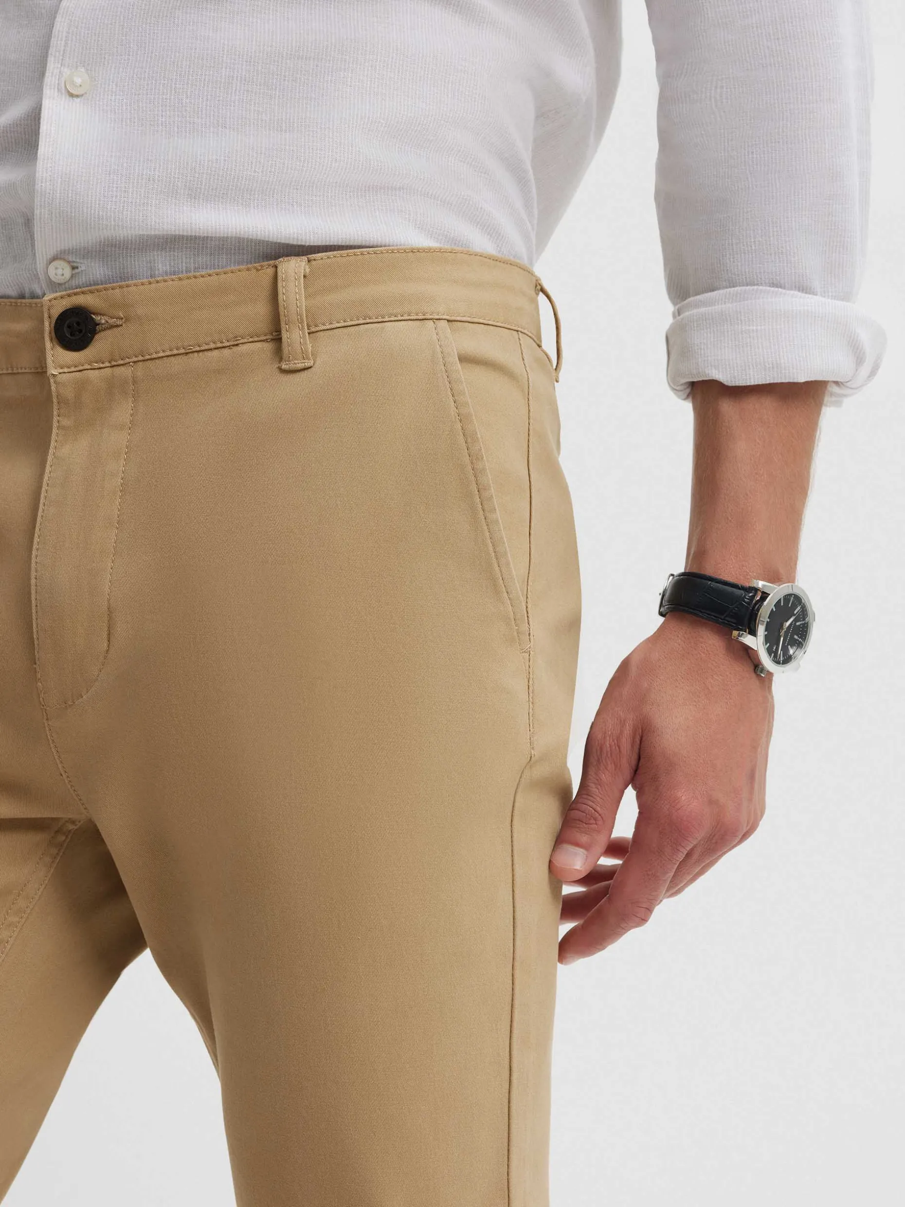 PANTALON CHINO SLIM FIT CAMEL