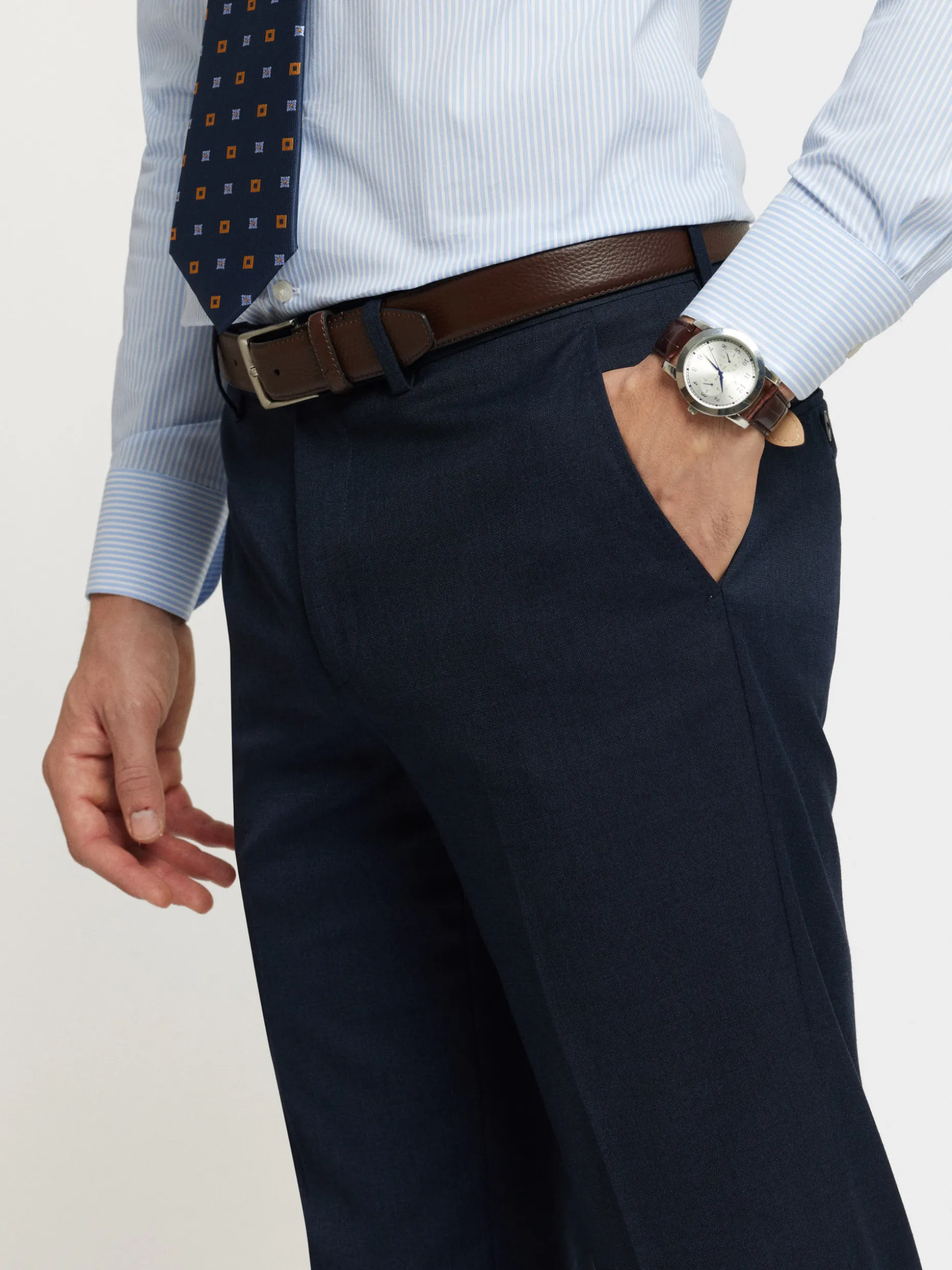 PANTALON FIL A FIL AZUL MARINO