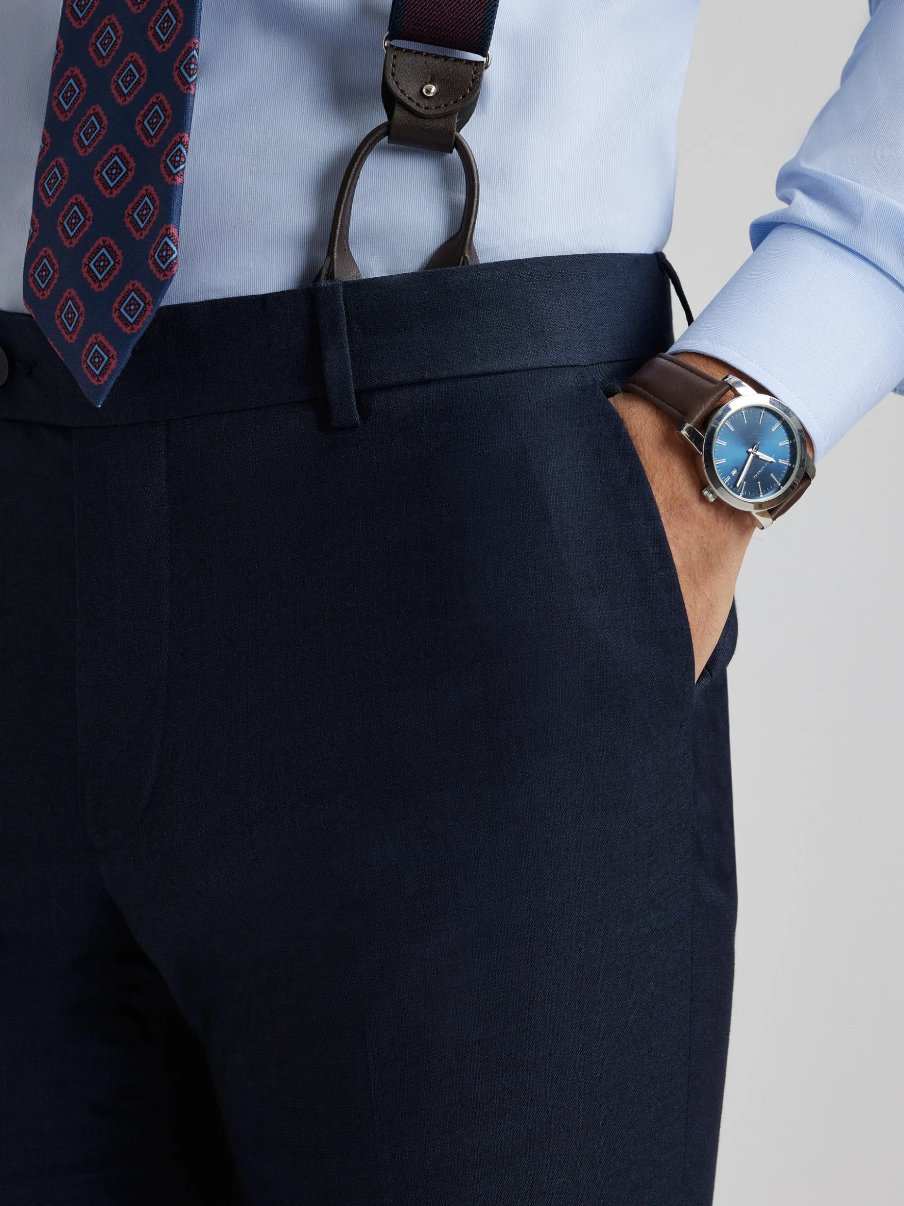 PANTALON FIL A FIL AZUL MARINO