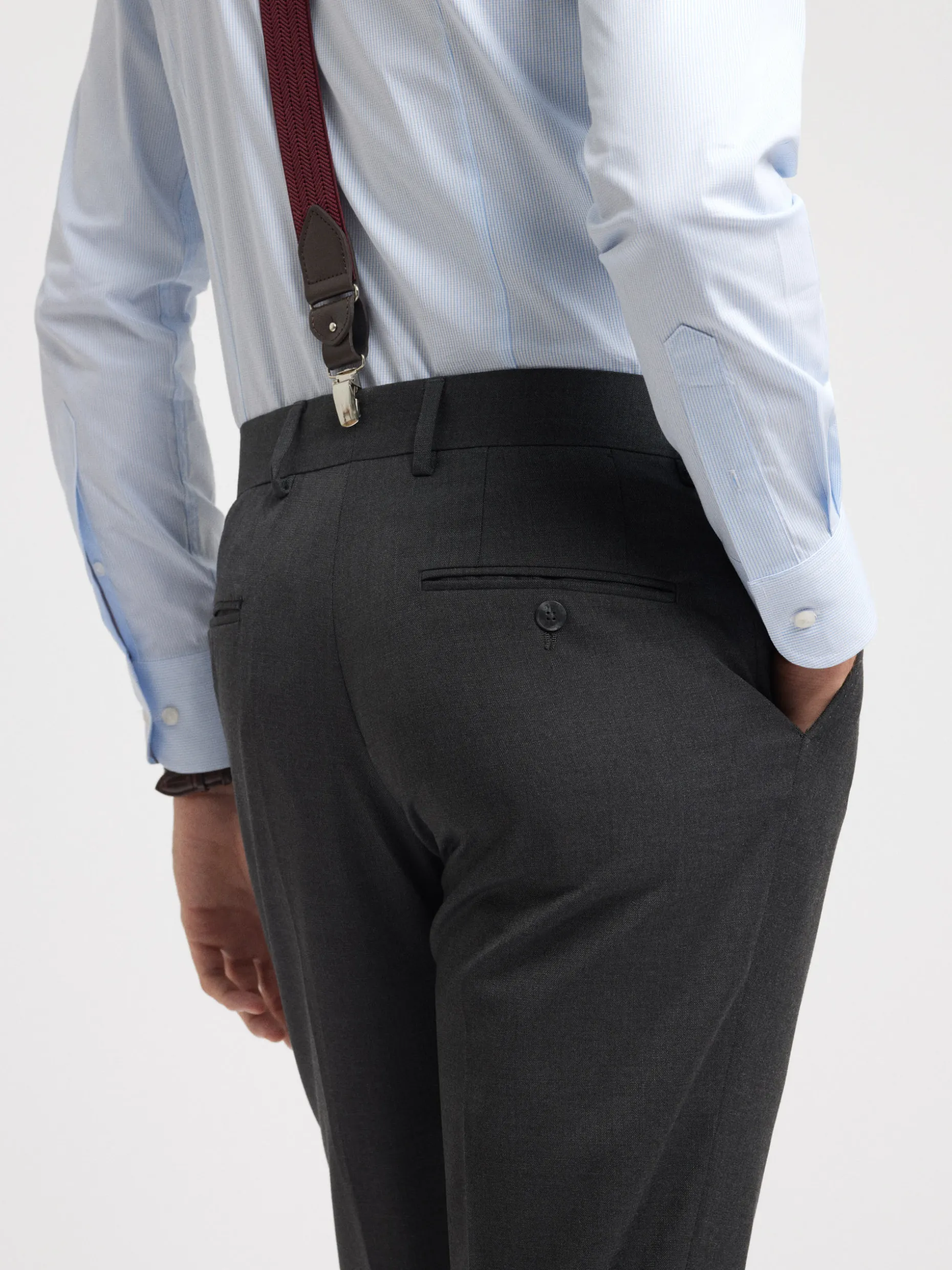 PANTALON FIL A FIL CRUZADO GRIS