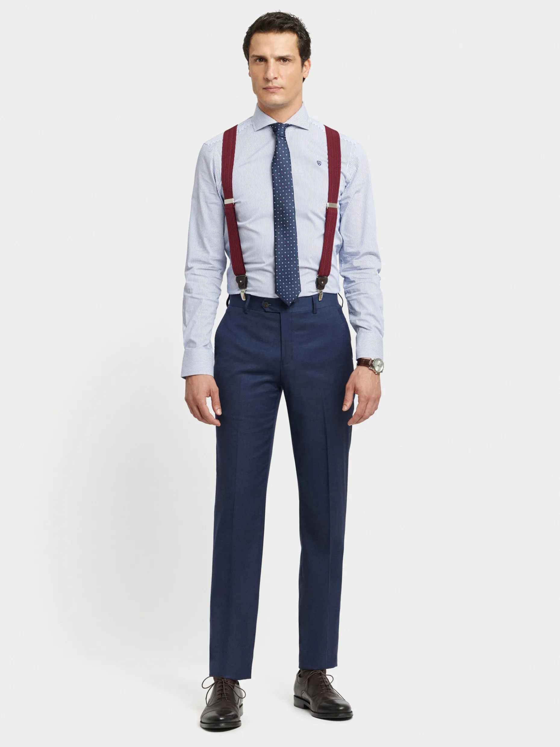 PANTALON FIL A FIL CRUZADO AZUL MARINO