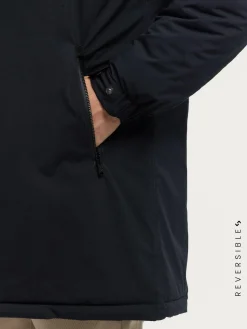 PARKA RATCHED REVERSIBLE AZUL MARINO | MARRÓN