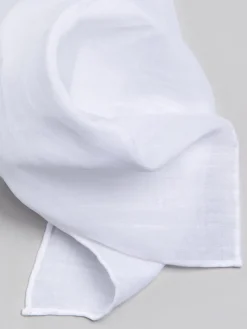 PAÑUELO LINO BLANCO