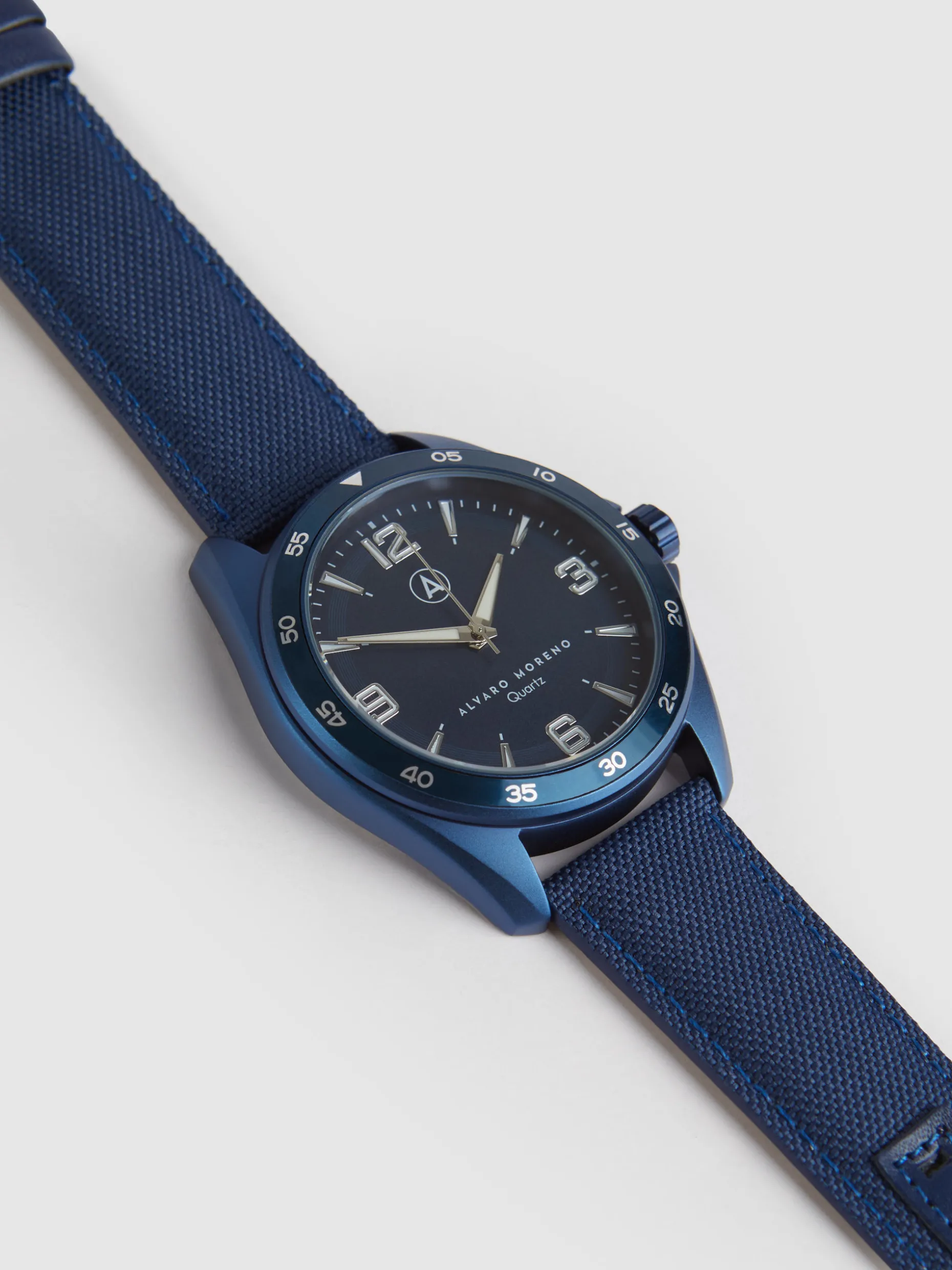 RELOJ CANVAS QUARTZ AZUL
