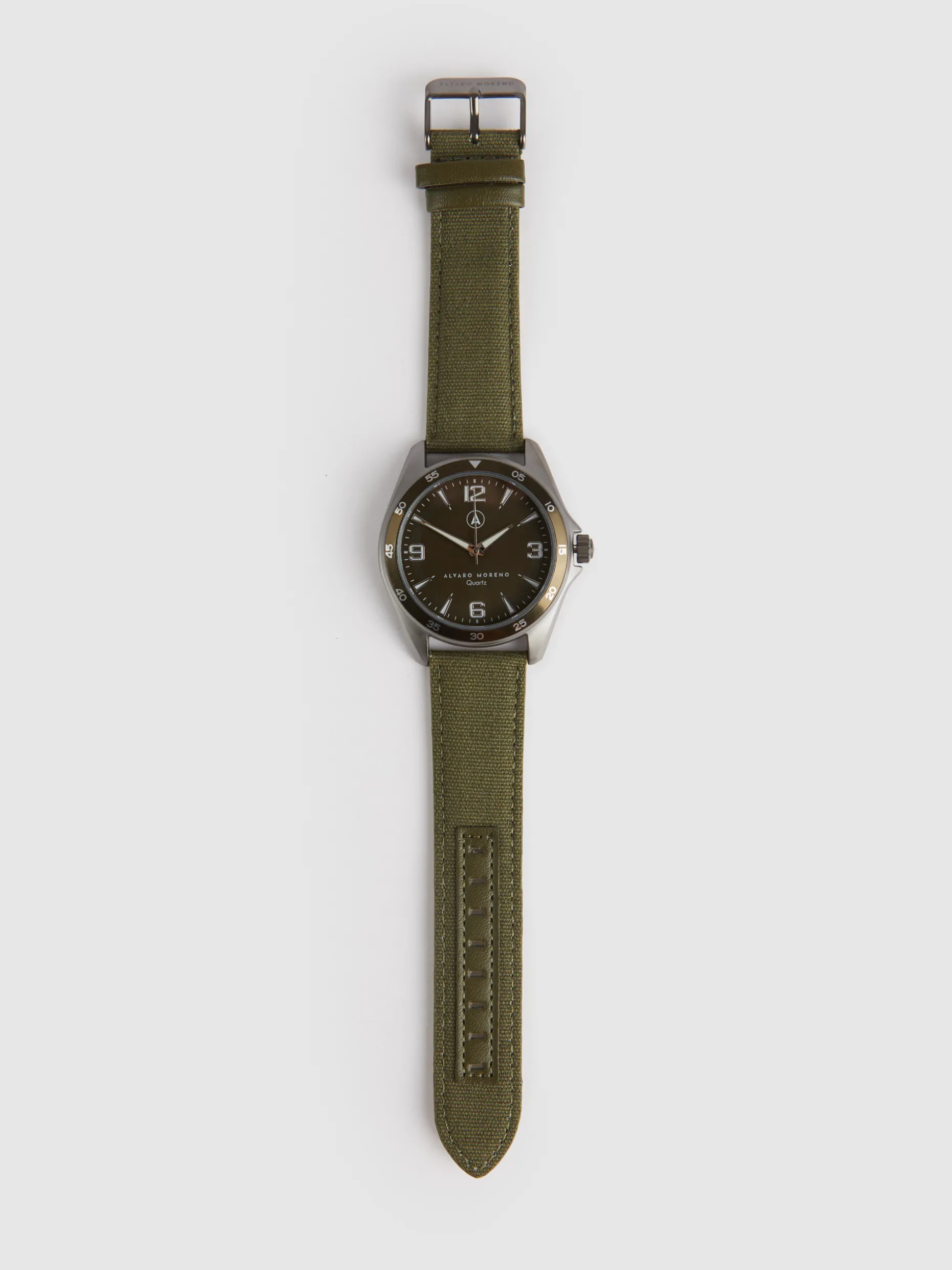 RELOJ CANVAS QUARTZ VERDE