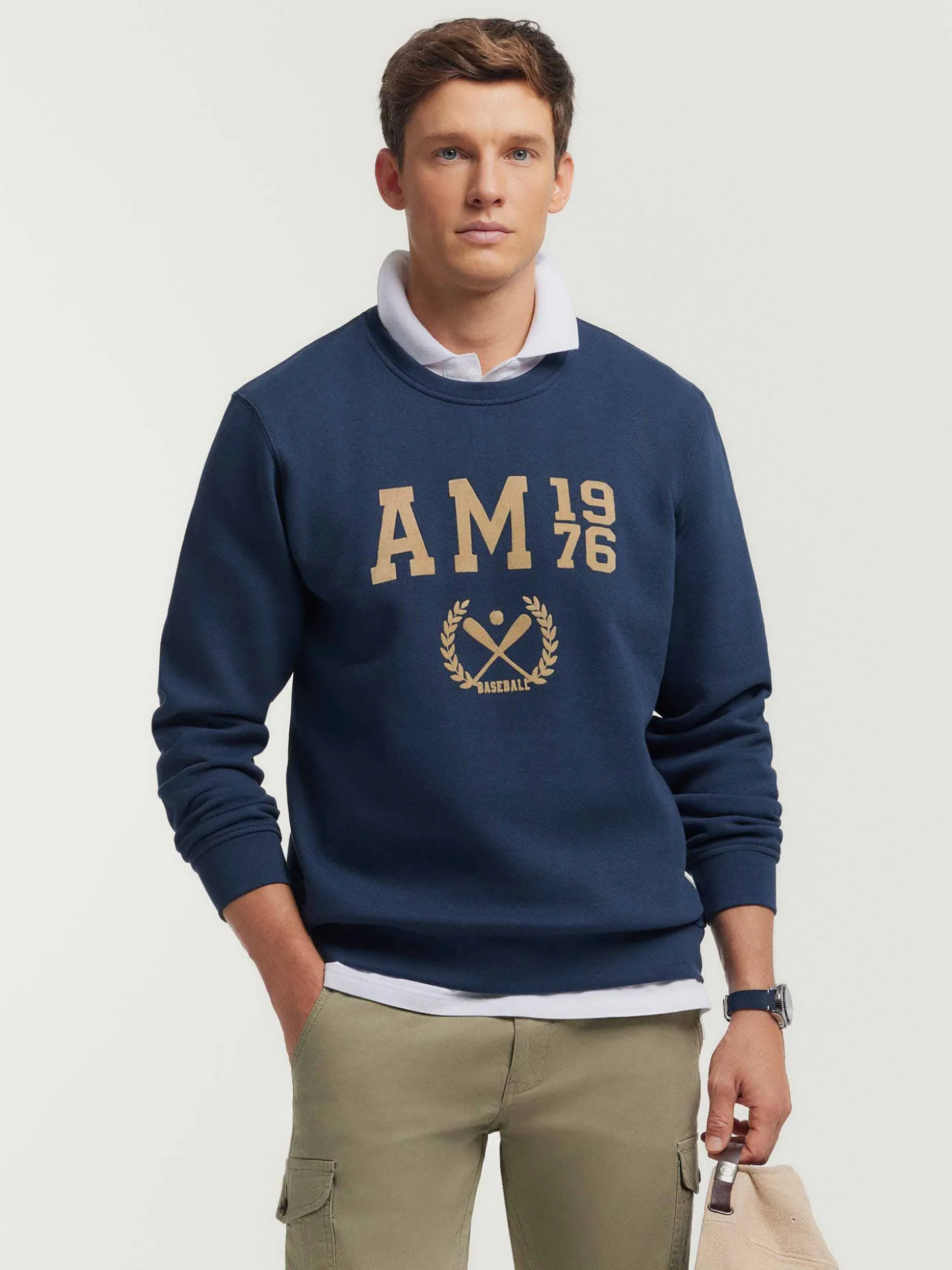 SUDADERA BASEBALL AZUL MARINO