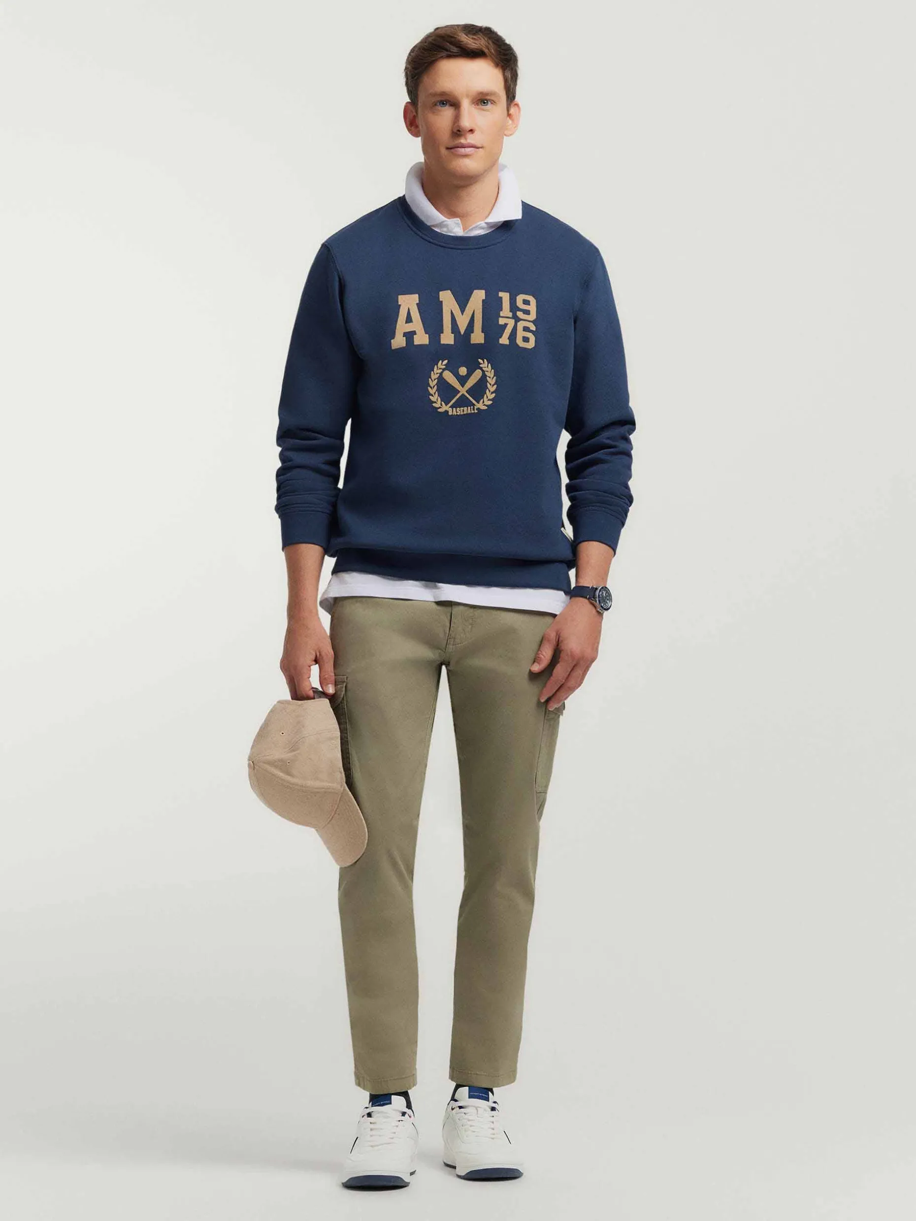 SUDADERA BASEBALL AZUL MARINO