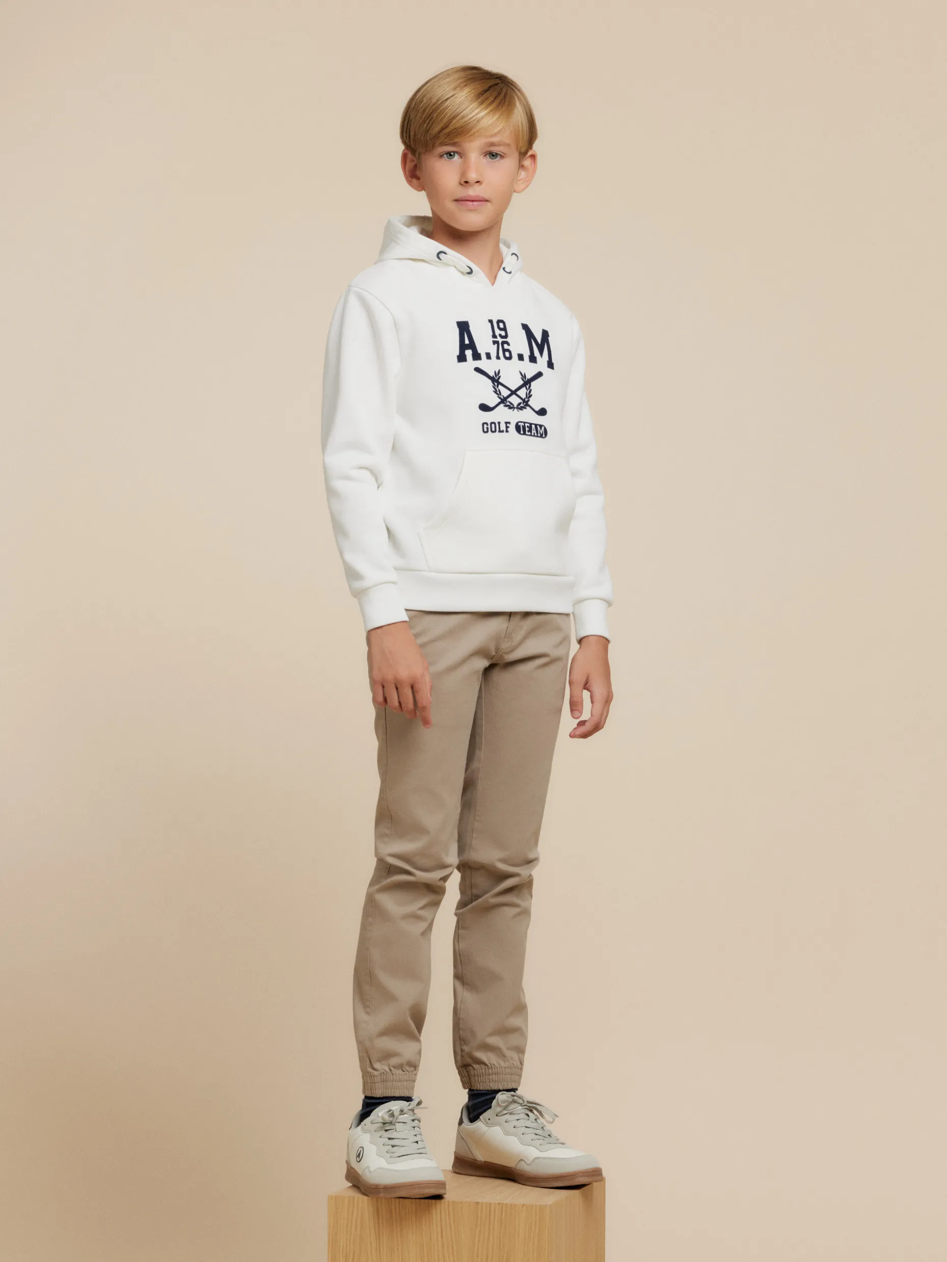 SUDADERA GOLF KIDS BLANCO
