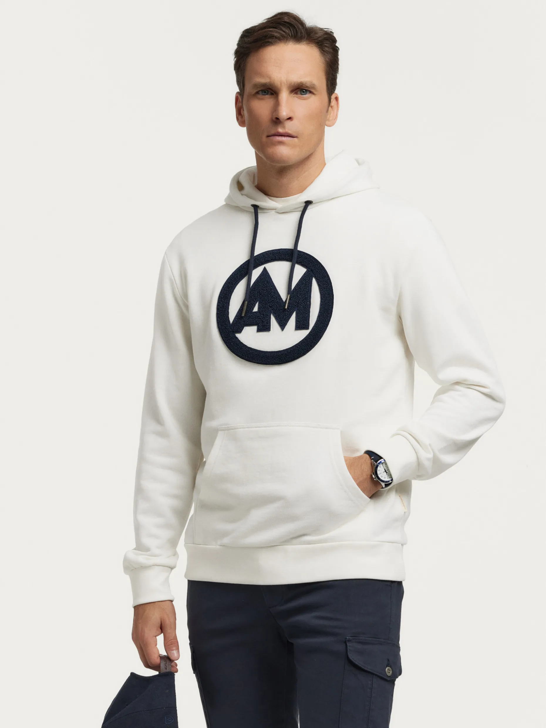 SUDADERA LOGO BLANCO