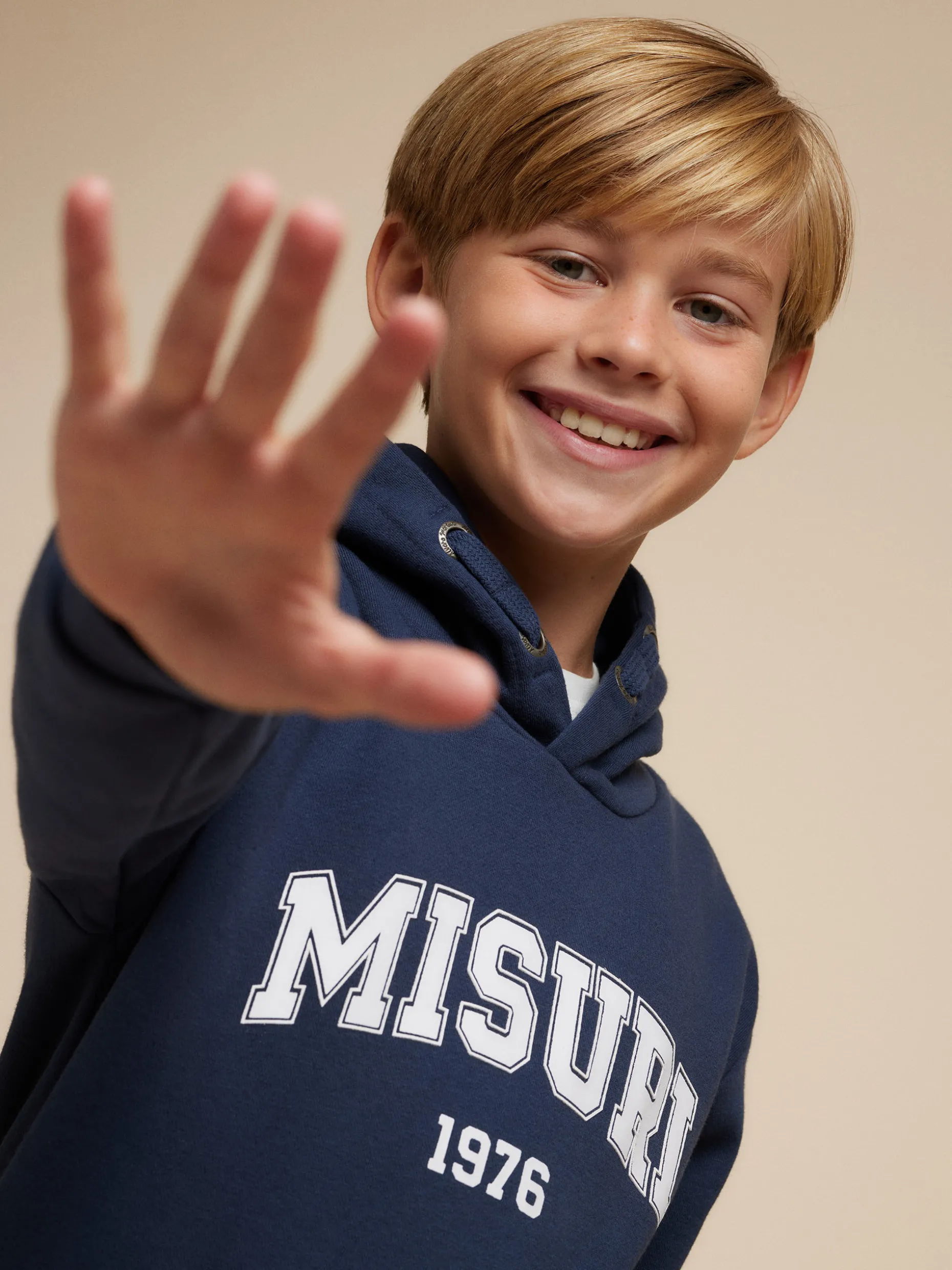 SUDADERA MISURI KIDS AZUL MARINO