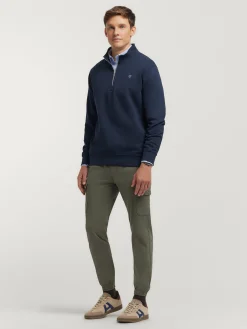 SUDADERA SINGLE AZUL MARINO