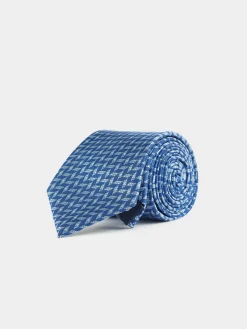 CORBATA JACQUARD MF AZUL