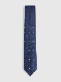 CORBATA JACQUARD MF AZUL MARINO