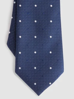 CORBATA JACQUARD MF AZUL MARINO
