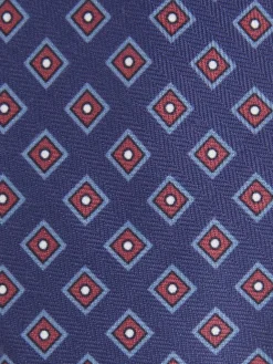 CORBATA PRINTED AZUL MARINO
